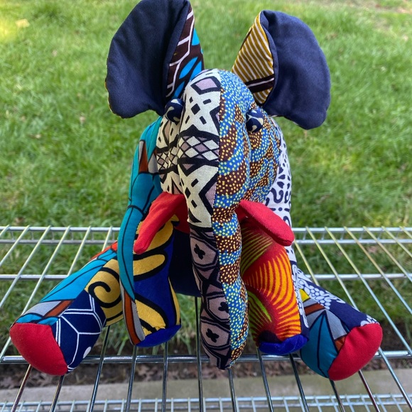 Accessories - Colorful Patterned Elephant Plush